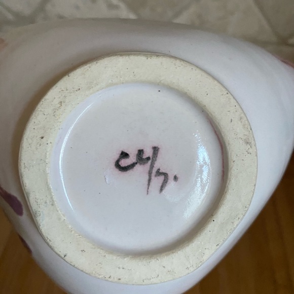 Hand-Painted Mid-Century Modern Art Bowl signed - Picture 14 of 14